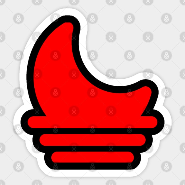 Moon red Sticker by Dsense Ilustrator